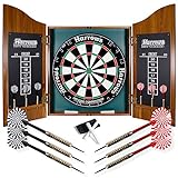 Harrows pro's choice kit fléchettes avec cible de 45 cm avec armoire et 6 fléchettes