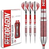 RED DRAGON Reflex: 24g Fléchettes Pointes Acier avec Ailettes et Tiges de Flechettes
