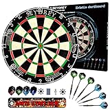 Seydrey Cible Flechette Jeux de Flechette Jeu de Flechettes Adulte 6 Flechette Pointe Acier 12...