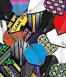 RED DRAGON Bargain Assorted Dart Flights 25 Sets